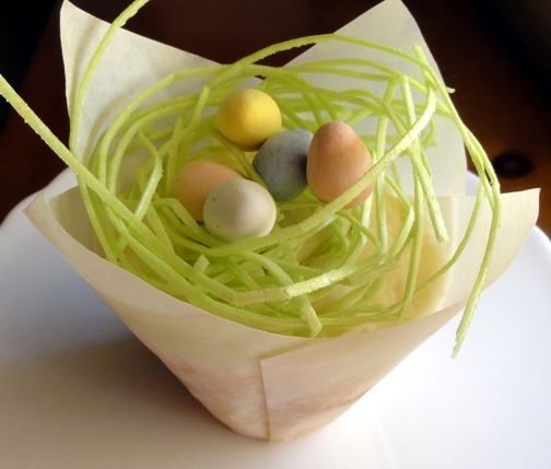 Easter Cupcakes with Edible Grass