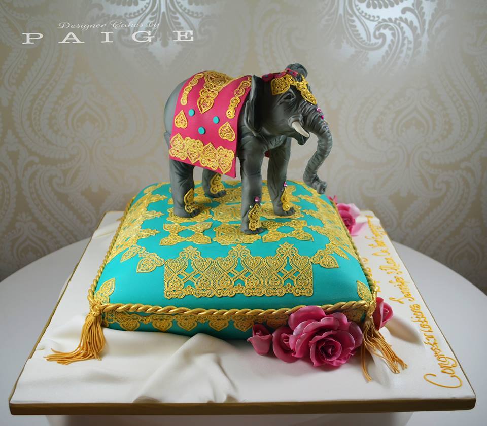 Elephant On Pillow Cake