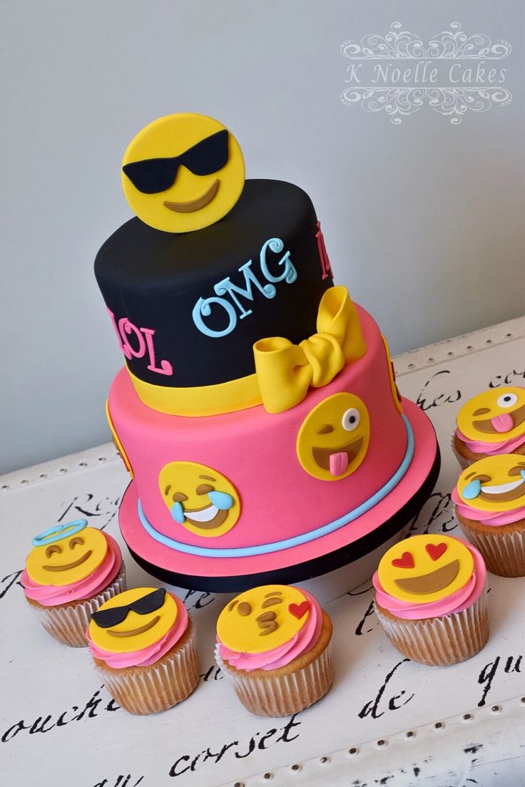 Emoji Birthday Cake