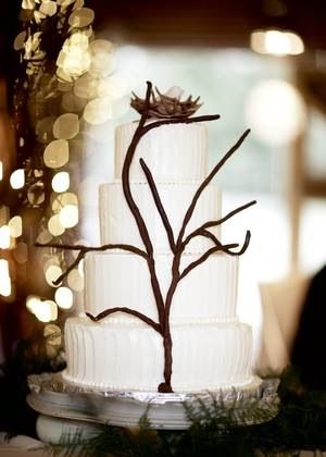 Fall Tree Branch Wedding Cakes