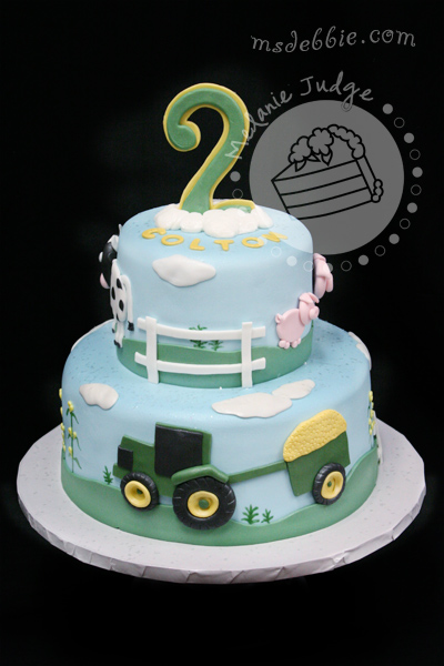 Farm Animal Birthday Cake Boy