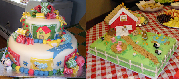 Farm Theme Baby Shower Cake