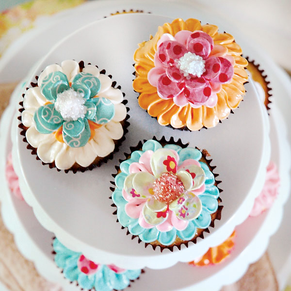 Flower Birthday Cupcakes