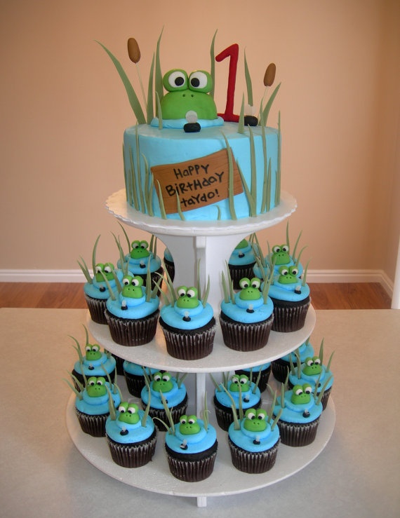 Frog Birthday Cupcake Cake Ideas