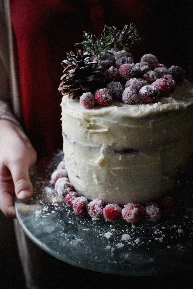 Ginger Molasses Cake with Cream Cheese Layer