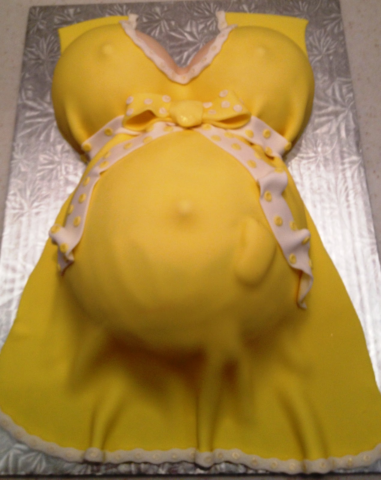 Girl Baby Shower Cake Pregnant Belly