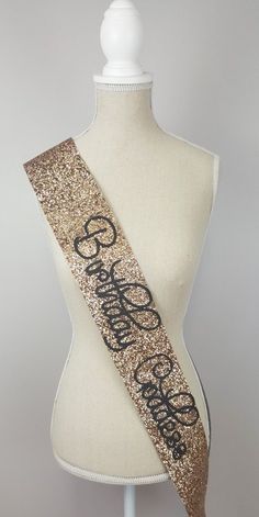 Gold 21st Birthday Sash