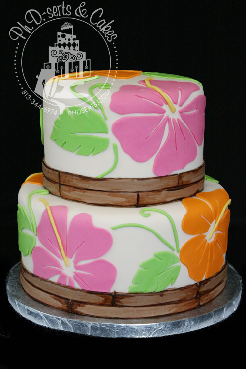 Hawaiian Baby Shower Cake