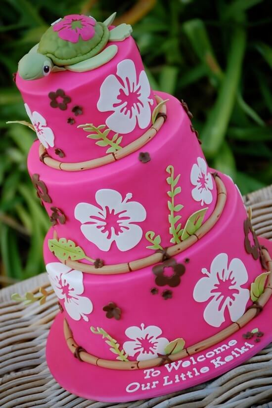 8 Photos of Hawaiian Luau Baby Shower Cakes