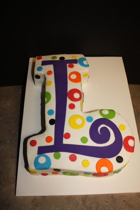 L Monogram Birthday Cakes