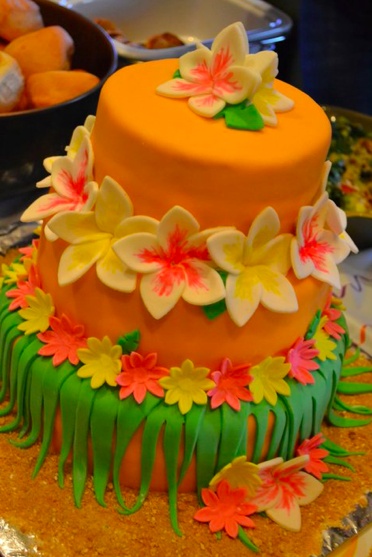 Luau 50th Birthday Cake