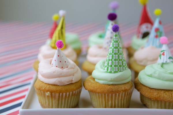 Mini Party Hat Cupcake Toppers