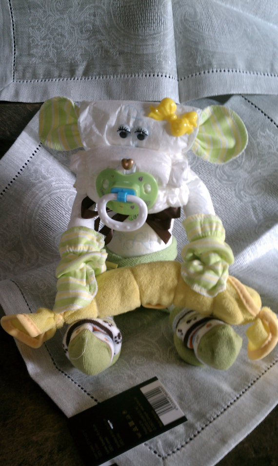 Monkey Baby Shower Diaper Cake