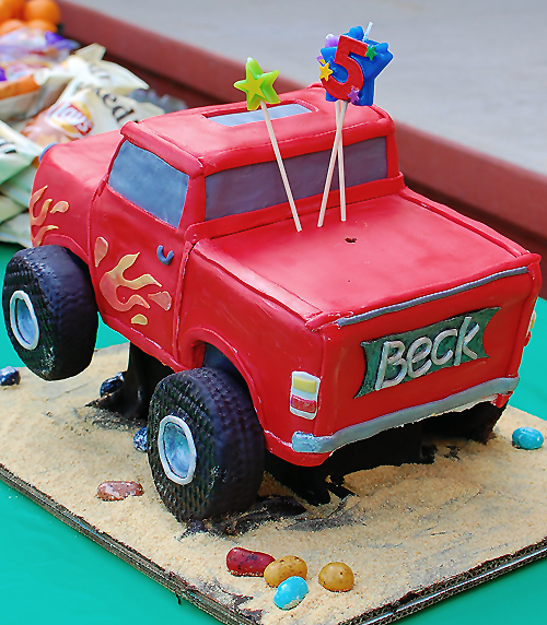 Monster Truck Birthday Cake