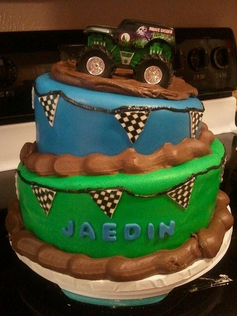 Mud Truck Birthday Cake