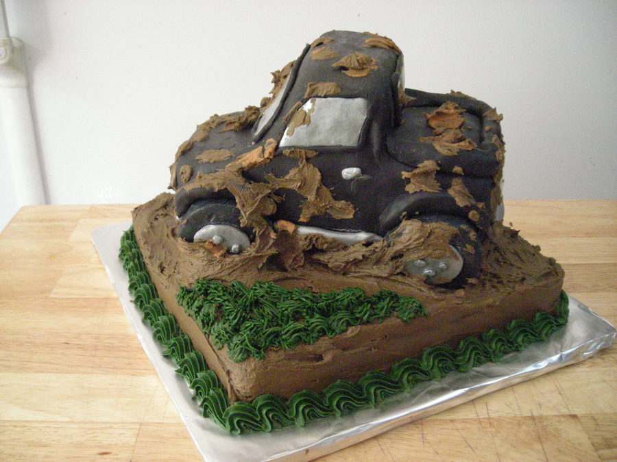 Mud Truck Birthday Cake