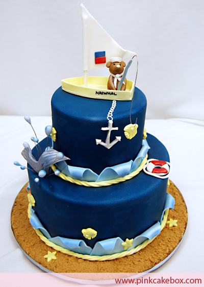 10 Photos of Nautical Birthday Cakes For Baby