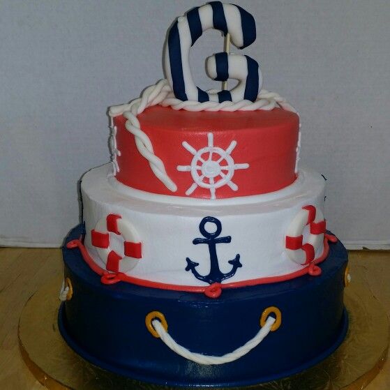 Nautical Themed Buttercream Cakes