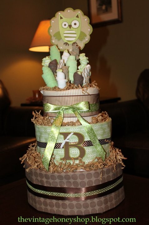 Owl Diaper Cake