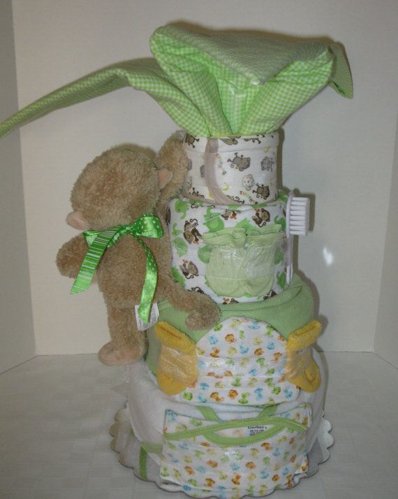 Palm Tree Diaper Cake