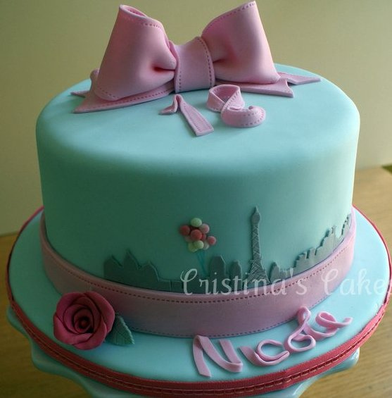 Paris Birthday Cake