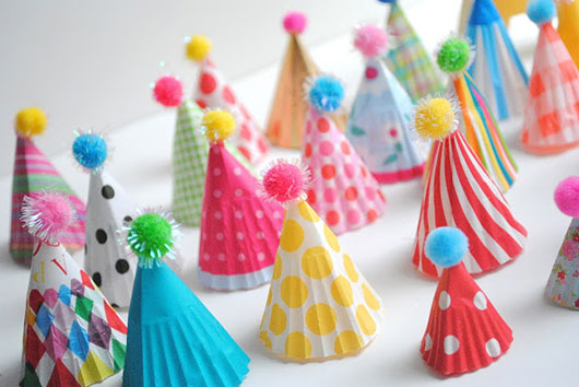 Party Hat Cupcake Toppers