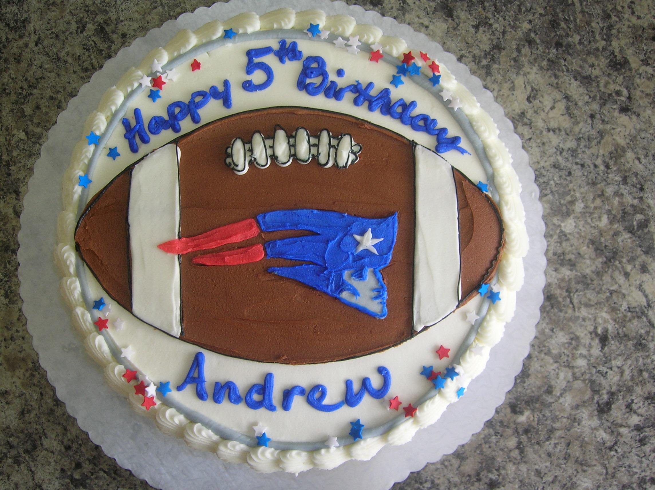 Patriots Football Field Cake