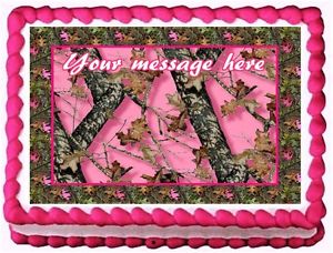 Pink Camo Sheet Cake