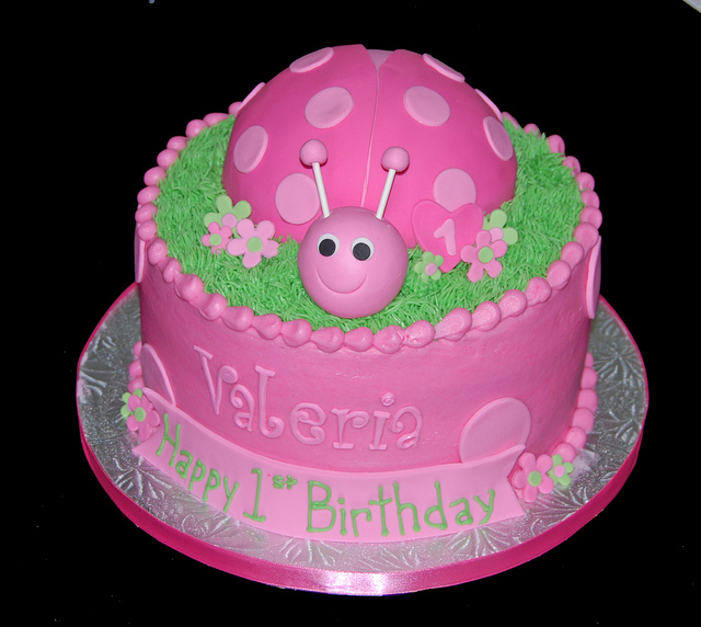 11 Photos of Pink Lady Bug First Birthday Cakes