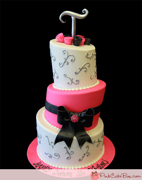 Pink Sweet 16 Cake