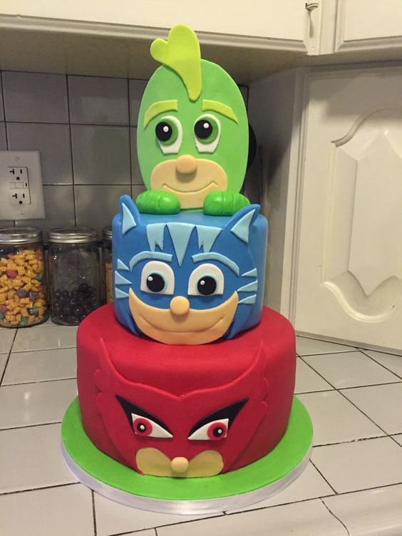 11 Photos of Pajamas Mask Disney Cakes