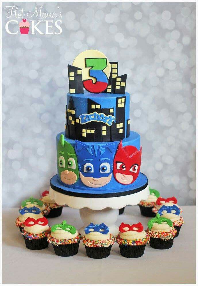 PJ Birthday Cake Masks