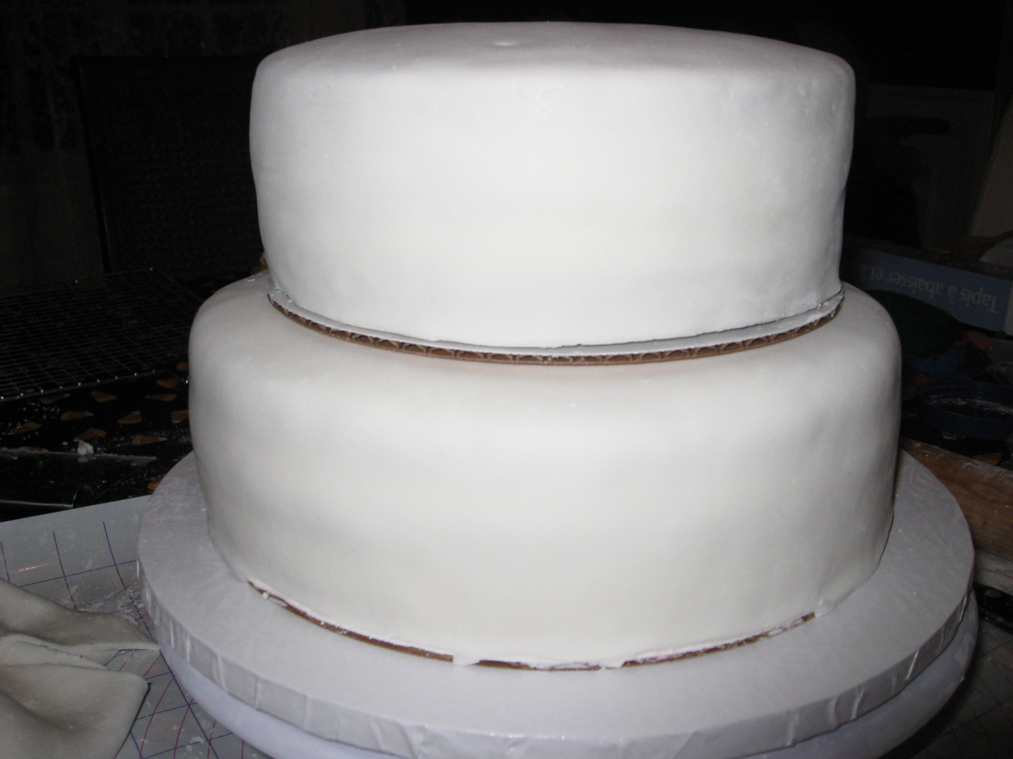 Plain White Fondant Cake