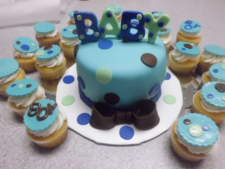 Polka Dot Baby Shower Cake