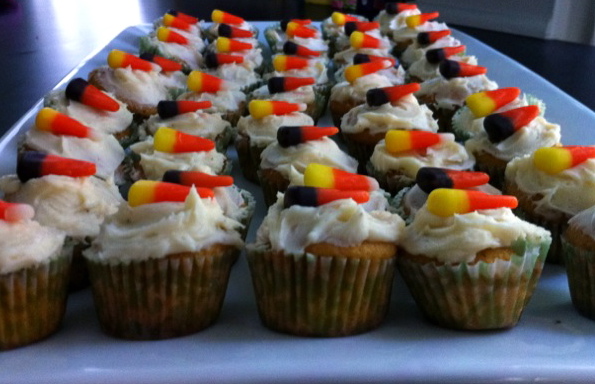 Pumpkin Cupcakes with Buttercream Frosting