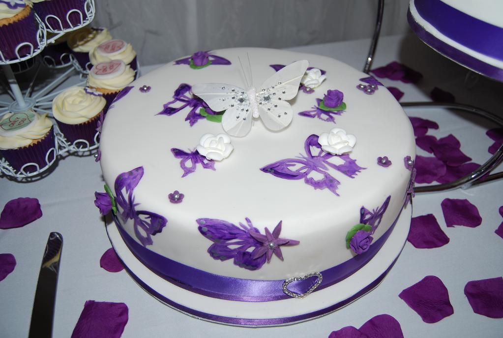 Purple Butterfly Cake Decorations