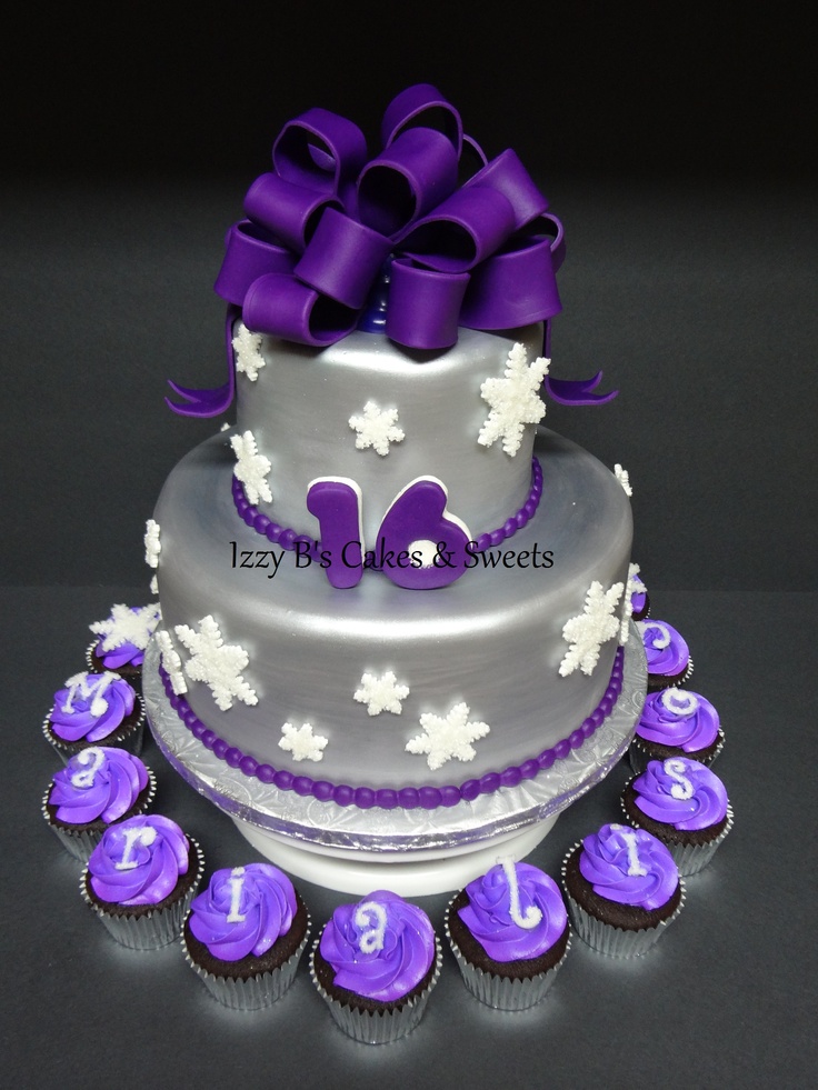 11 Purple Sweet 16 Cupcakes Photo Purple Sweet 16 Cake Purple