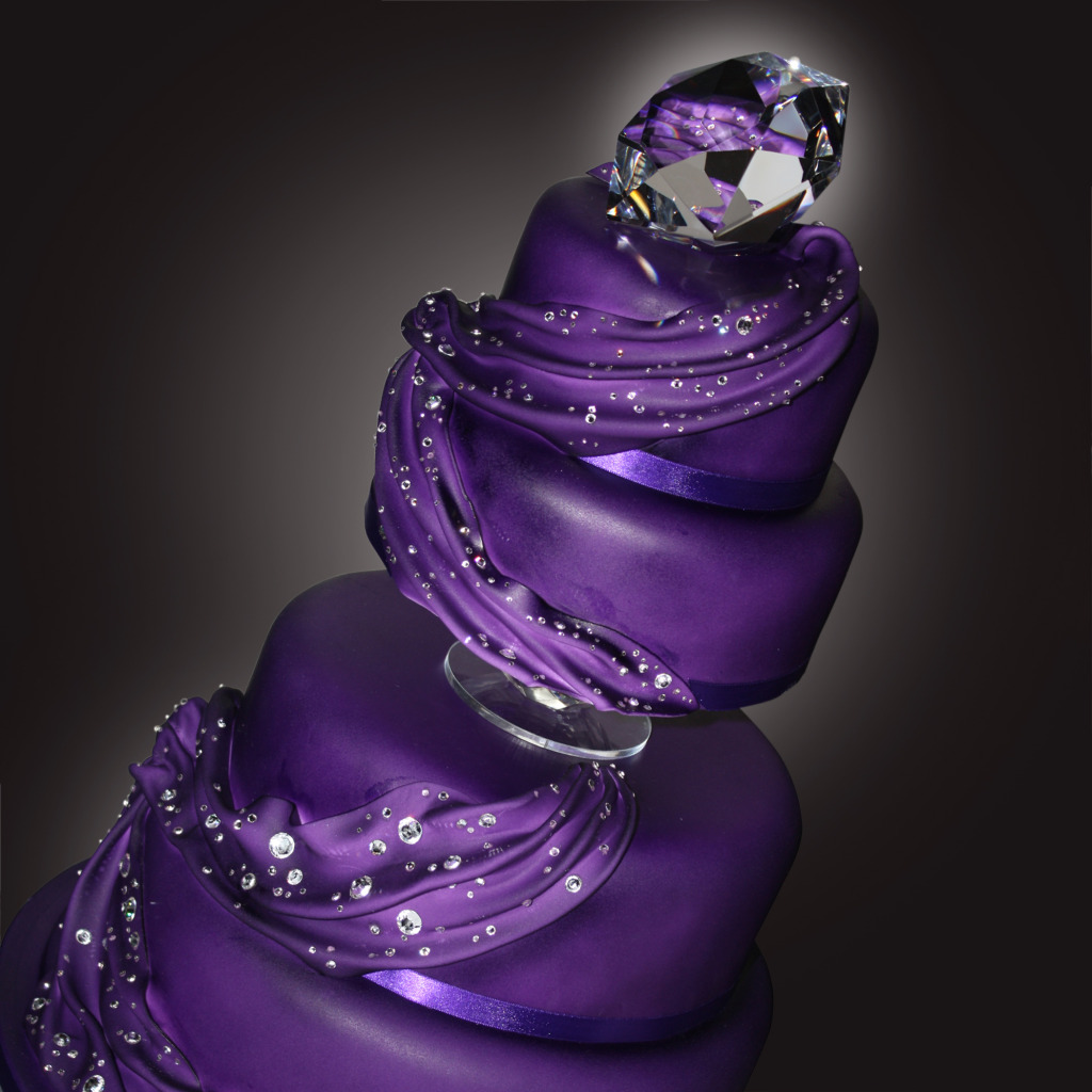 8 Photos of Purple Diamond Cakes