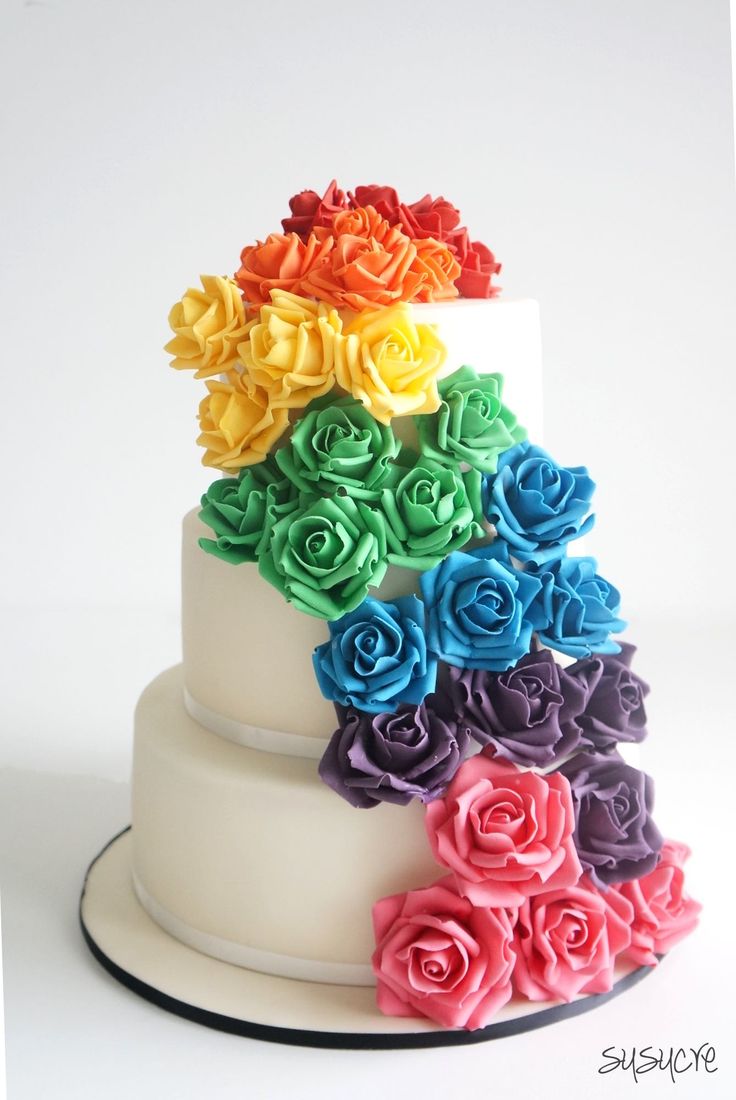 5 Photos of Birthday Cakes W Roses