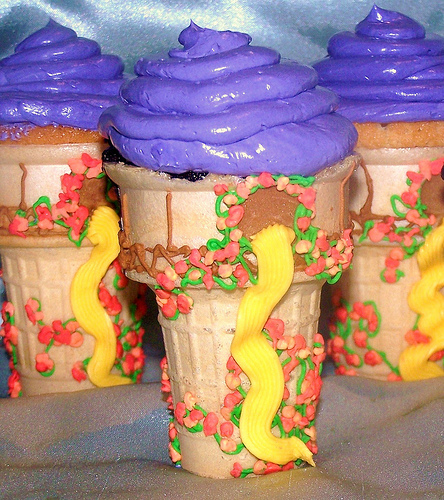 11 Photos of Tangled Ice Cream Cone Cupcakes