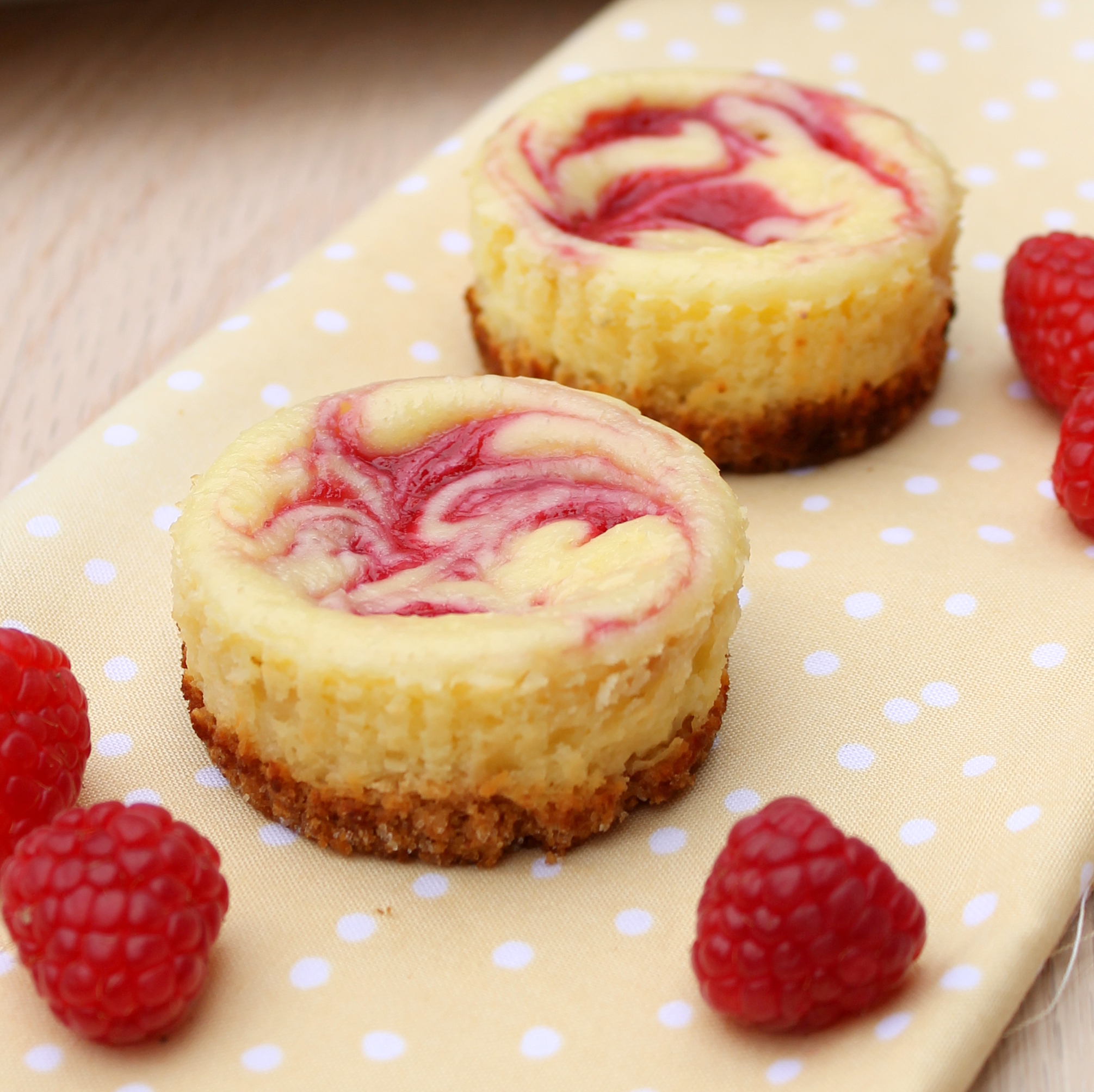 Raspberry Swirl Cheesecake Cupcakes