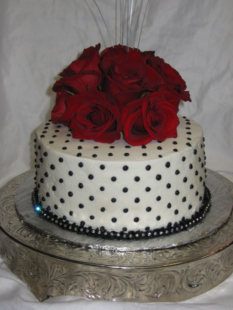 Red Black White Sheet Cakes