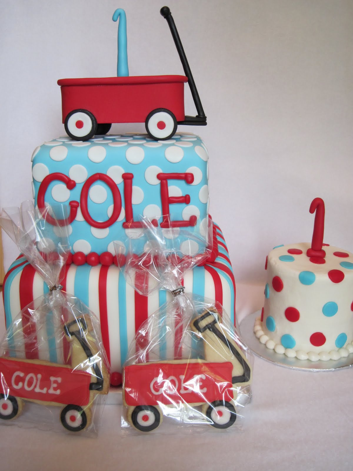 Red Wagon Birthday Party Cake