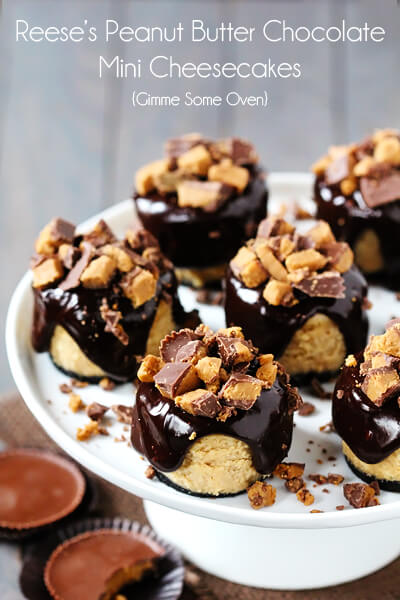 Reese's Peanut Butter Chocolate Mini Cheesecakes