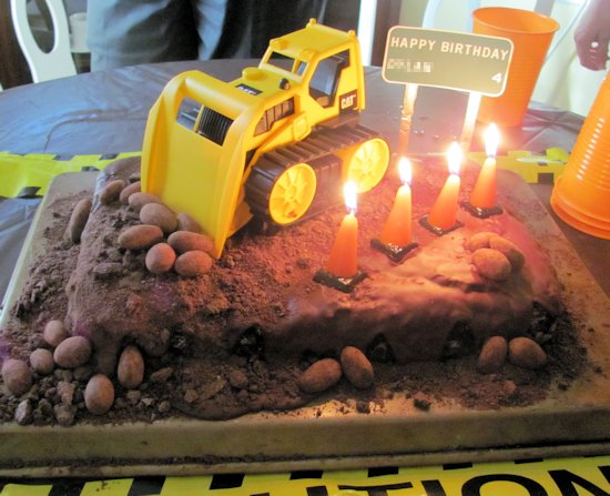 Road Construction Birthday Cake