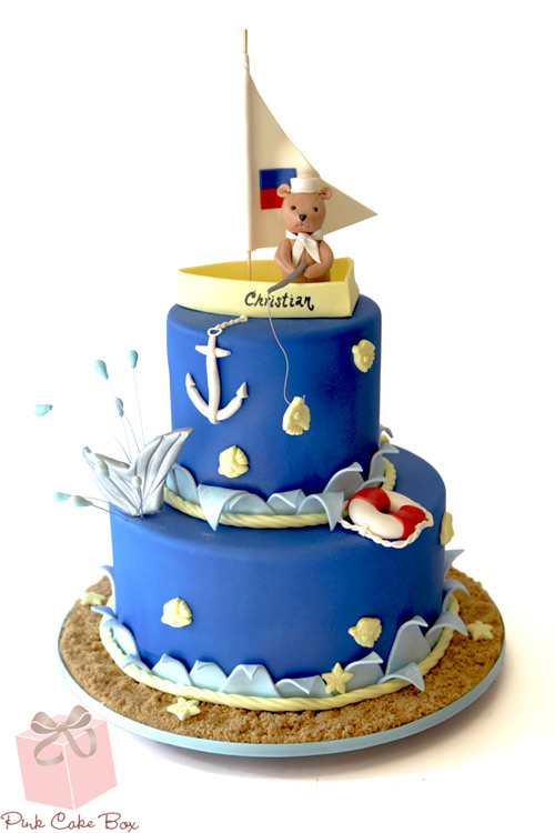 Sailor Theme Baby Shower Cake