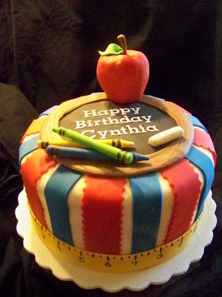 School Teacher Birthday Cake