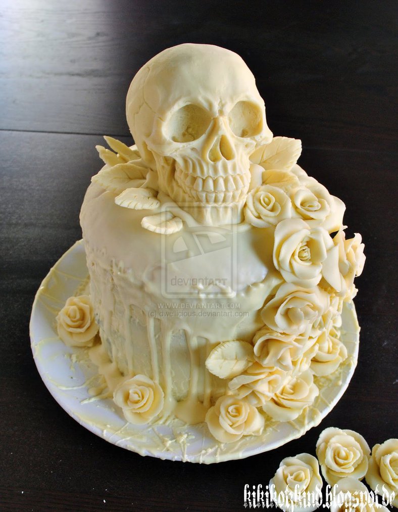 11 Photos of Skull Wedding Cakes Buttercream