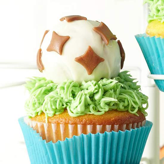 Soccer Ball Birthday Cupcakes