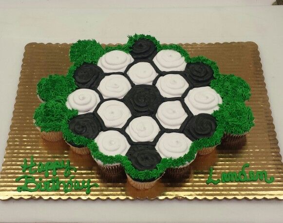 Soccer Ball Cupcake Cake